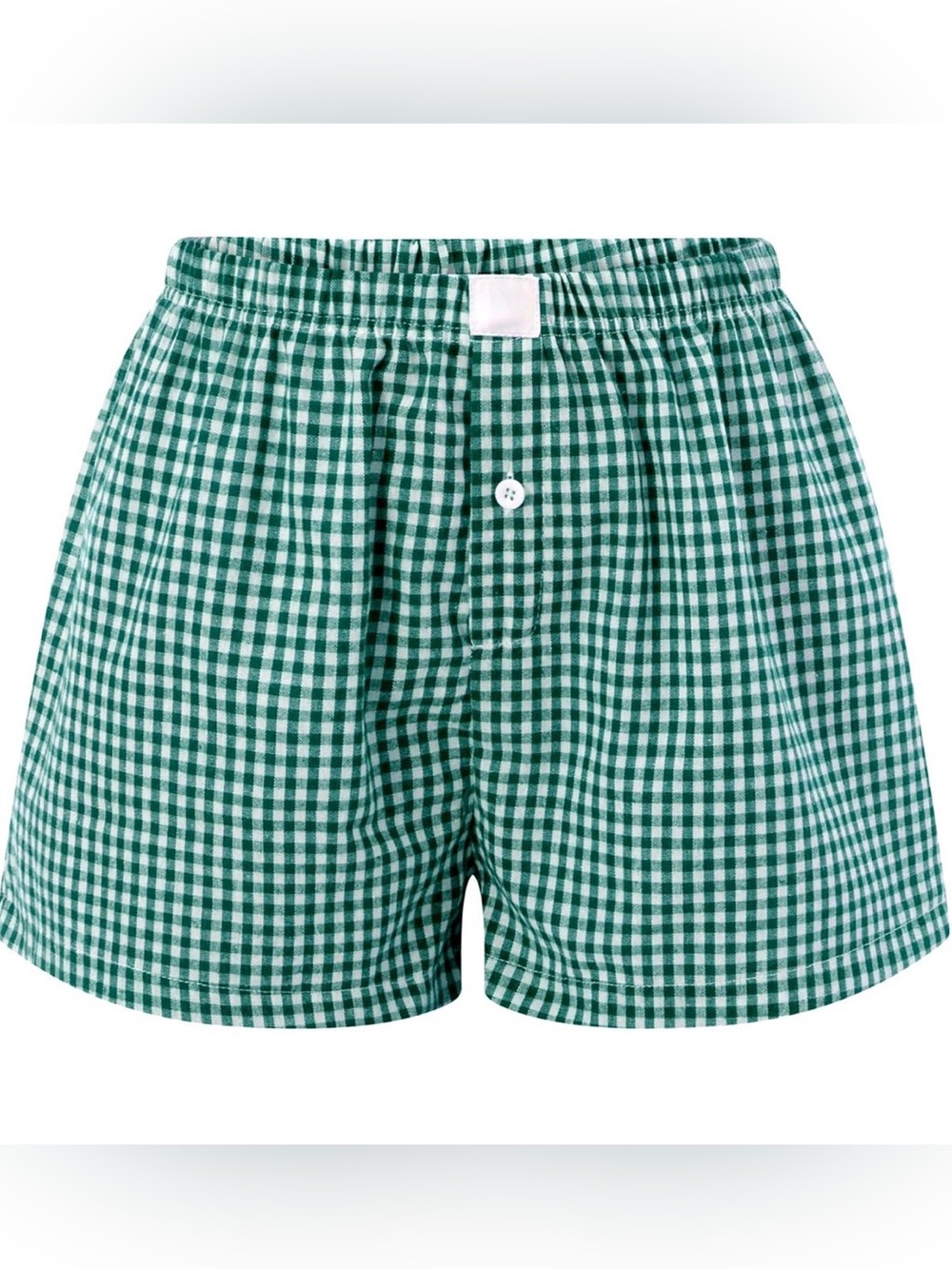 Women’s Green Gingham Hybrid Shorts